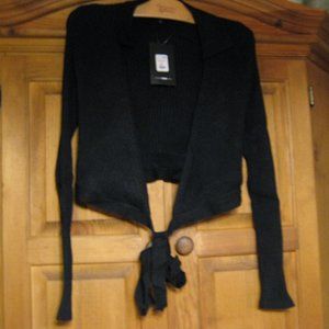 NWT Women Fashion Nova Feelings Still Deep Rib Sweater Black Large